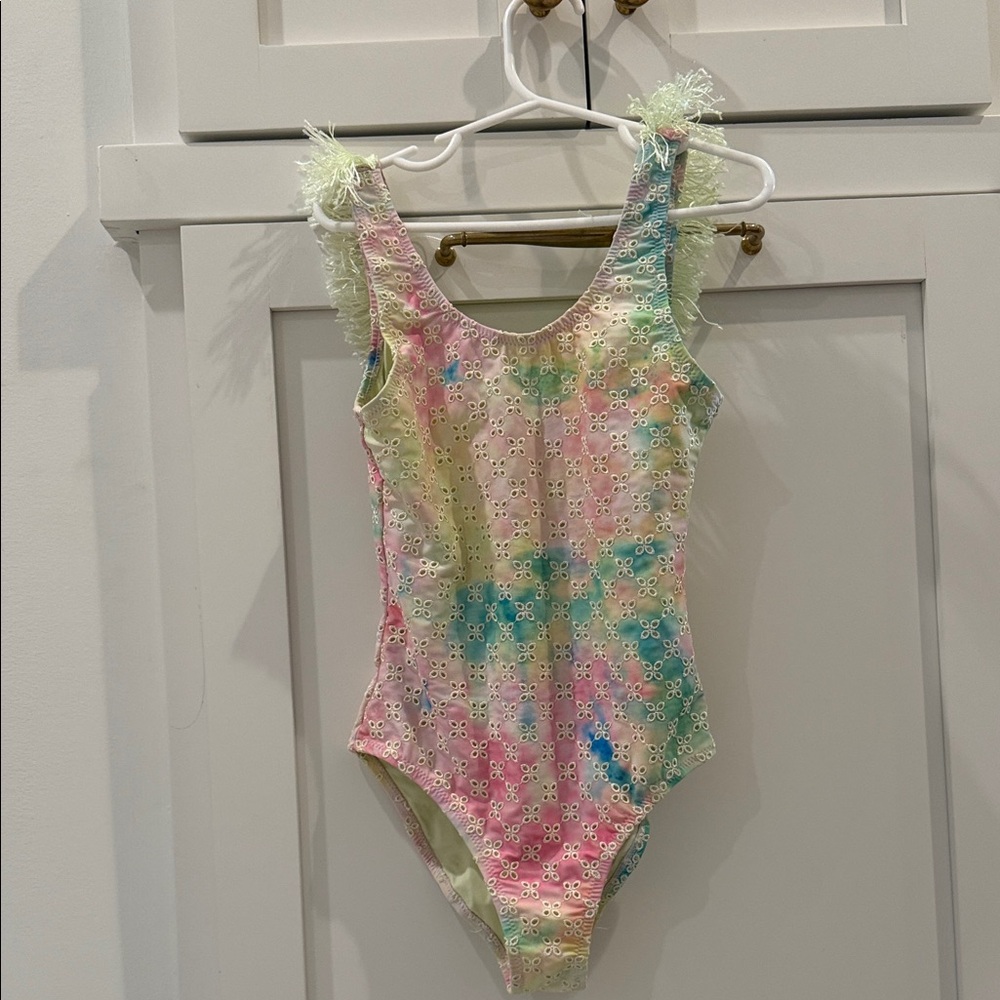 Shade Critters Colorful Tie-Dye Bodysuit with Lace Details